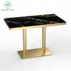 Mesa Rectangular de Comedor de Mármol Natural Especial para Villa de Lujo Moderno Encimera de Comedor Italiana Normcore de Pizarra Comercial