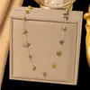 Collar Colgante con Abalorios de Cristal de Acero de Titanio de Dongguan con Joyería Transfronteriza para Mujer, Cadena para Clavícula de Diseño de Nicho de Lujo de Alta Gama