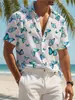 Camisas Casuales de Manga Corta para Hombre Estampadas de Alta Calidad Versátiles Transfronterizas Amazon Moda 2025
