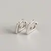 Yhe0213 Brincos de Luxo Acessível Europeu e Americano em Prata Esterlina S925 Design Geométrico Quadrilateral com Diamante Brincos da Moda