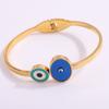 Pulsera de acero titanio Ojo del Diablo pulsera de acero inoxidable para niñas de alta gama moda europea y americana chapada en oro pulsera que no se desvanece