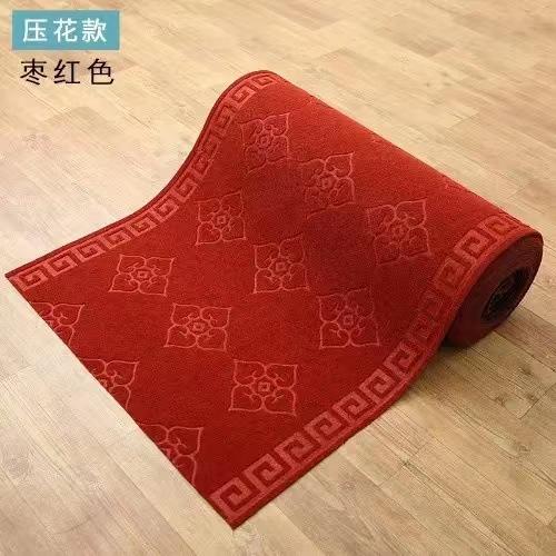 压花枣红色