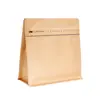 Bolsa de pie con sellado de ocho lados de papel de aluminio para té, snacks liofilizados para mascotas, bolsa sellada para granos de café con válvula, bolsa de alimentos en forma de cubo