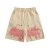 Pantalones cortos rectos de calle americanos para hombre, de verano, con estampado de calle, nuevos pantalones holgados con cordón y cintura elástica