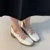 Zapatos Mary Jane Gruesos de Estilo Ballet Deportivo para Mujer 2026 Tendencia Otoño Nuevo Huecos que Aumentan la Altura de Punta Cuadrada