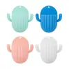 Estante de Almacenamiento Simple de Color Sólido de Nuevo Estilo en Forma de Cactus al por Mayor para Sala de Estar y Dormitorio, Organizador de Pared, No Requiere Instalación, Tipo de Pared con Ventosa