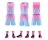 Uniforme de equipo de competición estudiantil de verano al por mayor rápido, uniforme de baloncesto estampado, traje de entrenamiento para niños y niñas, uniforme de moda para jóvenes
