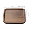 Suporte de Chá Estilo Japonês em Madeira de Acácia Bandeja para Cafeteria Doméstica Porta-Copos Retangular Prato de Madeira Bandeja para Frutas Doces Bolo