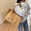 Bolsa de Tecido Estilo Novo 2025 Transfronteiriça para Estudantes, Bolsa de Ombro de Grande Capacidade, Bolsa Tote para Aula e Deslocamento, Bolsa de Mão para Trabalho
