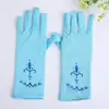 Guantes de Seda de Leche Infantiles Frozen Set de Varita Mágica con Corona Guantes Mágicos de Satén de Princesa Venta al por Mayor