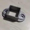 Base de Tampa de Alumínio para Cabeça Escareada, Base de Tampa de Tubo Quadrado de Liga de Alumínio, Base de Acessório para Guarda-corpo de Aço Zincado, Base Fixa, Conector de Acessório para Cerca