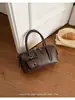 Bolsa de almohada de alta gama con patrón de lichi, nuevo estilo para mujer, gran capacidad, versátil para ir al trabajo, bolso de hombro, bolso de axila, bolso Boston, bolso cruzado