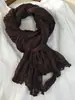Nuevo Pañuelo de Algodón y Lino 2026 para Mujer, Bufanda de Seda Artística de Color Sólido Delgada de Verano, Bufanda de Cuello Versátil Fruncida, Chal de Protección Solar para Viaje