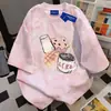 Camiseta de Manga Corta con Diseño Tie-Dye de Marca de Moda Estilo Americano para Hombres y Mujeres, Top Suelto de Cuello Redondo de Venta Caliente en Verano, Estilo Ins