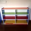 Gabinete de juguetes de colores. Gabinete combinado para área de kínder. Estantería de almacenamiento infantil. Gabinete de biblioteca multifuncional