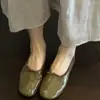Nuevos Zapatos Planos de Ballet Versátiles de Estilo Vintage para Otoño 2026, Suela Suave, Punta Redonda Baja, con Lazo y Pliegues, para Mujer
