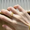 Nuevo Anillo Tradicional Estilo Chino de Calabaza de Cristal y Estrella de Durazno, Elegante y Lujoso, Gama Alta, Moderno, Anillo Personalizado para el Dedo Índice