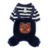 Roupa Quente Grossa de Flanela para Cães e Gatos de Patas Quatro para Outono e Inverno, Tamanhos Pequenos e Médios, Teddy, Pomerânia, Sem Capuz