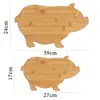 En stock Al por mayor Amazon Tabla de cortar de bambú Forma de cerdito de dibujos animados para niños Tabla de cortar Tabla de cortar de madera Tabla de cortar de cocina