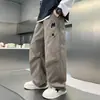 Pantalones Largos Casuales para Niños Estilo Ropa de Trabajo Primavera y Otoño 2026 Nuevo Estilo Niños Medianos y Mayores Atractivos Modernos Multibolsillo Versátil Pierna Recta