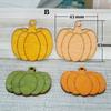 Colgante de Calabaza para Festival de la Cosecha de Acción de Gracias de Madera Ocre Creativo Astillas de Madera Material de Bricolaje para Niños Decoración de Marcador de Página para Álbum de Fotos