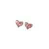 Pendientes de plata con circonita en forma de corazón cuadrado de alta gama, estilo nicho, pendientes Joker, moda simple, pendientes al por mayor para mujer