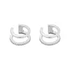 Pendientes de Lujo Ligero Sin Agujeros en las Orejas Anillo con Circonita Microincrustada Pinza para Oreja Clip para Oreja Elegante de Nicho para Mujer Pendientes con Sentido Avanzado