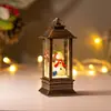 Lámpara de Viento Navideña Rellena de Agua Luz Led de Cristal Papá Noel Decoración para Fiesta Navideña Adornos Regalos de Navidad