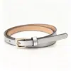 Cinturón Fino de Cuero para Mujer, Versátil Cinturón Decorativo para Traje, Estilo Retro Simple de Alta Gama, Cinturón Negro Estilo Ins para Jeans