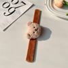 Invierno Nuevo lindo oso de dibujos animados anillo a presión Pulsera de juguete de peluche para niños Suministros decorativos creativos