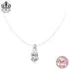 Collar Aiful S925 Plata de Ley Hilo de Pescar Invisible con Circonita Brillante Forma de Gota de Agua Cadena Versátil para Clavícula Joyería al por Mayor para Mujeres