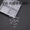Pedra Solta Oval Lapidada Zircônia Branca Transparente de Fundo Plano Corte Rosa Acessório para DIY Pedra Nail Art Pedra Acessório para Joias Diamante
