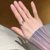 Menta Glacial Súper Blanco Fritillaria Anillo Azul Esmalte Diseño de Nicho para Mujer Anillo de Dedo Lujo Ligero Anillo de Dedo de Alta Calidad