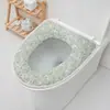 Fábrica atacado algodão e linho respirável tampa de vaso sanitário punho zíper lavável vaso sanitário cobrir quatro estações universal tapete de vaso sanitário amigável para a pele
