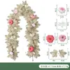 Guirnalda de hojas de arce artificial de otoño en stock, decoración del hogar, decoraciones para el festival de la cosecha, corona de hojas de arce artificial