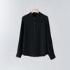 Nova Camisa de Seda Pesada Feminina Elegante Gola de Seda de Amora Camisa Branca Manga Longa Solta Top de Primavera para o Trabalho