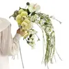 Sosteniendo un Ramo de Flores Artificiales, Flores de Seda, Hortensias, Rosas, Arreglos de Flores Falsas, Accesorios para Fotos de Temporada de Bodas y Graduaciones