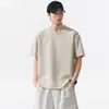 Nueva Camiseta de Verano 2026: Sensación natural, transpirable y cómoda, mezcla de lino con textura jacquard, nueva camiseta de manga corta