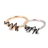 Anel de nó de corda material V ouro anel de nó anel T1 versão estreita com anel estilo diamante ouro rosa ouro 18k versátil melhor amigo