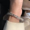 Pulsera de Encaje Pulsera de Encaje para Mujer Plata de Ley 925 Estilo Francés Retro Hermosa Súper Hada Barroco Hueca Pulsera de Moda