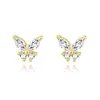 Pendientes de Cobre Nuevos Europeos y Americanos de Cruz Moda Mariposa Forma de Estrella Pendientes de Circonita Joyería al por Mayor