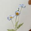 Amapola artificial flocada, amapola grande para decoración de bodas y hogar, ramo de flores secas, flores artificiales simuladas de alta gama al por mayor.