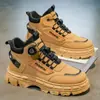 Botas Martin de Caña Alta Nuevas para Hombre Primavera y Otoño, Botines Casuales de Trabajo Estilo Británico Retro con Suela Gruesa