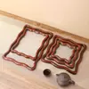 Nueva Bandeja de Cristal de Nogal Estilo Chino para Comedor y Sala de Té en Casa, Bandeja de Almacenamiento Multifuncional con Diseño de Flor de Begonia, Bandeja para Té y Bocadillos