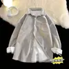 Camisa de Veludo Cotelê Outono e Inverno Manga Longa Estilo Coreano High-End Solta Casual Jaqueta Acolchoada Tendência Quente Camisa de Veludo