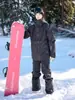 Nuevo Traje de Snowboard para Mujer y Hombre Impermeable Algodón Adhesivo Cortavientos Cálido Nicho Americano Color Sólido Ropa de Exterior