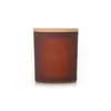 Vaso de Vidrio Esmerilado de Color para Velas, Portavelas Simple con Tapa, Vaso de Vidrio de Boca Ancha para Velas, Botella de Vidrio Vacía