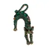 Broche de Gato com Strass Retrô Europeu e Americano, Alfinete de Gatinho Vintage Cor de Bronze com Strass, Acessório Personalizado para Casaco e Terno Animal