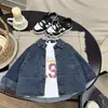 Traje de Mezclilla para Niños 2026 Ropa de Otoño Nueva para Niños Top Para Niños Pequeños y Medianos Conjunto de Dos Piezas de Mezclilla de Otoño para Niños