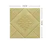CTZS Adhesivo de Pared Floral con Relieve de Diamantes Multicolor Estilo Barroco Vintage Foam Autoadhesivo Antihumedad Antiarañazos Para Dormitorio Cafetería Pared de Acento Renovación 35x35cm